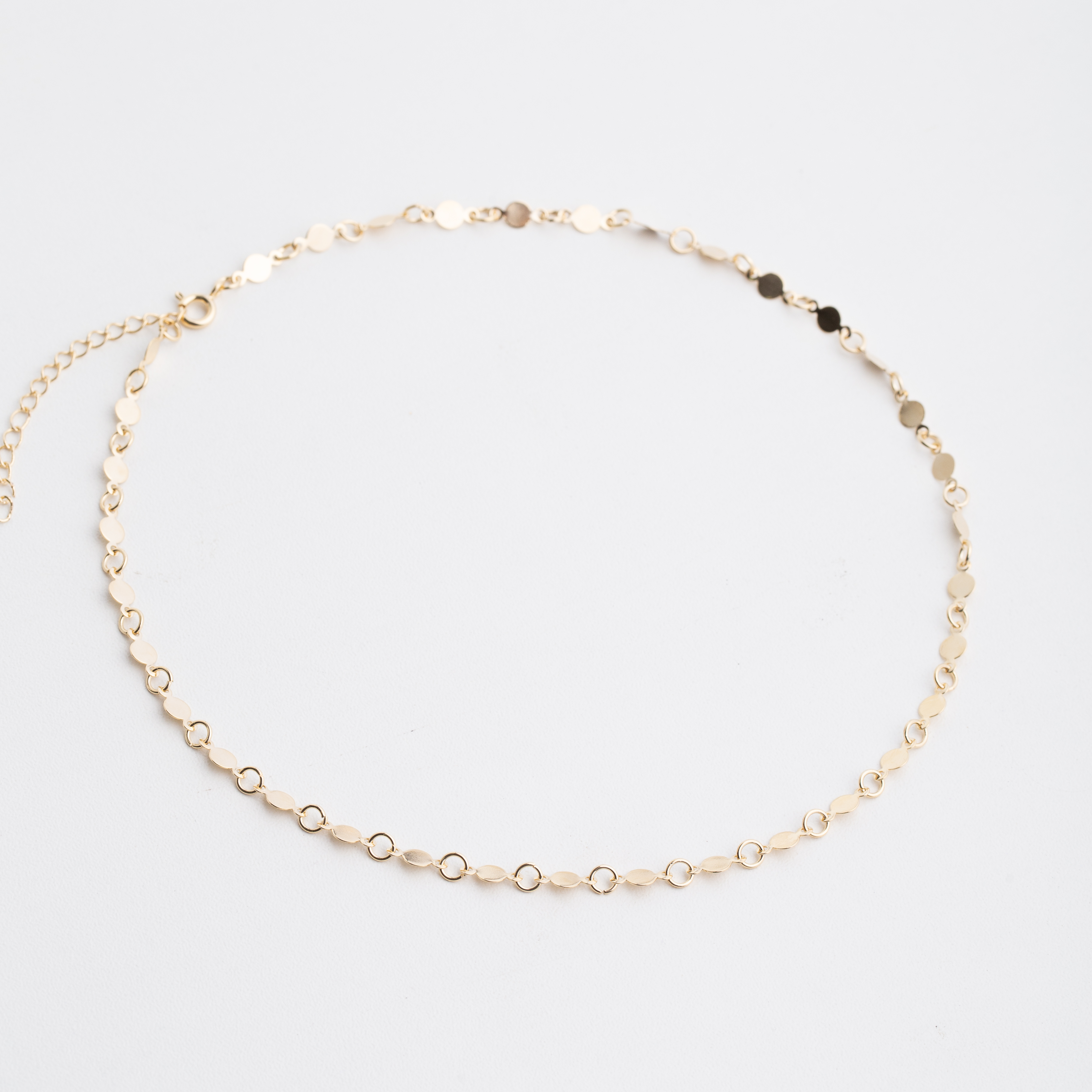 19190 Elegant Gold Circle Chain 40cm